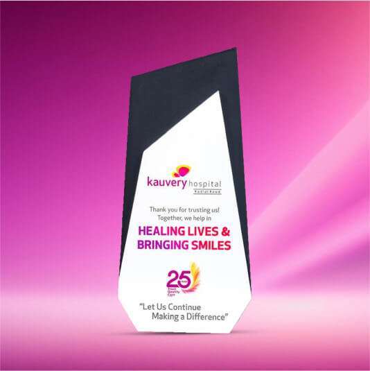 Kauvery Hospital appreciation award — Healing Lives & Bringing Smiles