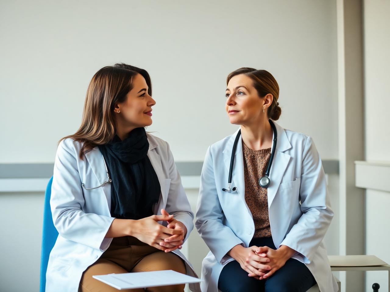 Specialist discussing fertility preservation and ovarian function with a patient